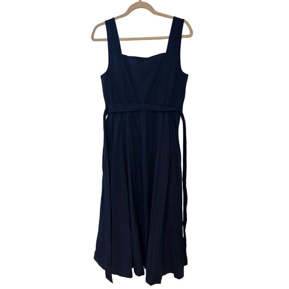 NWT J.Crew Button Front Belted Midi Dress Antique Navy Size 10 - Picture 7 of 7